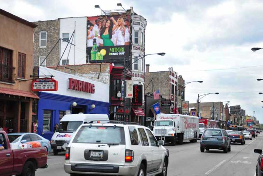 West side of Clark St. 100' North of Sheffield Ave.